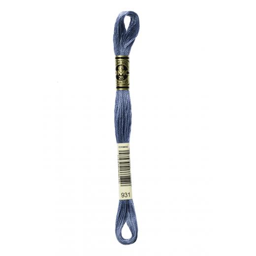 DMC Stickgarn - 931 antikblau mittel