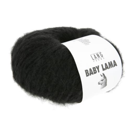 LANG YARNS Baby Lama - weiches Lamagarn - schwarz (0004)