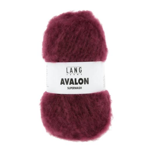 LANG YARNS Avalon - flauschiges Merinogarn - weinrot (0062)