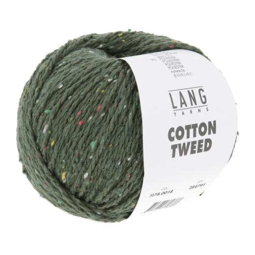 LANG YARNS Cotton Tweed - dunkelgrün (0018)