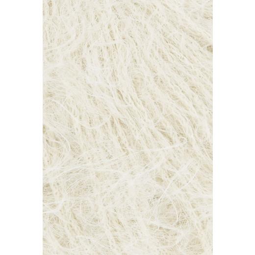LANG YARNS FLUFFY 1186 - Flauschiges Beilaufgarn - weiss (0001)