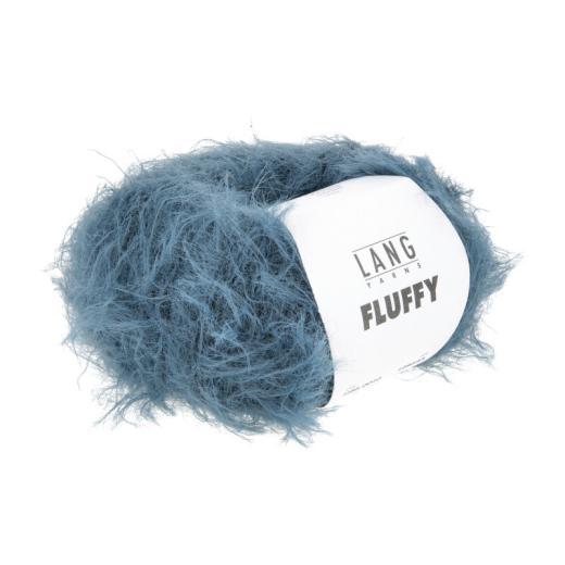 LANG YARNS FLUFFY 1186 - Flauschiges Beilaufgarn - stahlblau (0010)