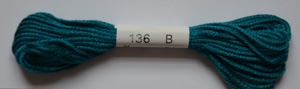 Soie dAlger Seidenstickgarn - Farbe 136 blaugrün