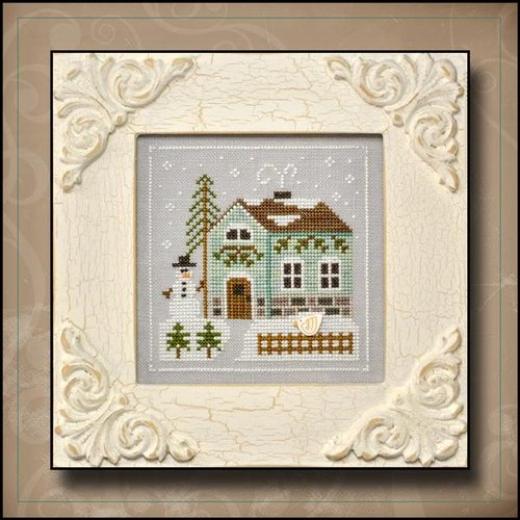 Country Cottage Needleworks - Frosty Forest 3 Snowmans Cottage