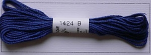 Soie dAlger Au Ver A Soie Seidenstickgarn Farbe 1424 blau extra