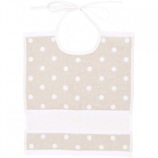 Lätzchen Rico Design - beige mit Punkten Organic GOTS