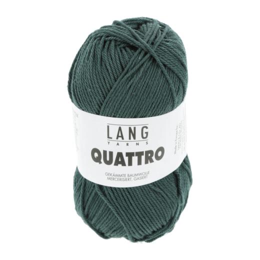 LANG YARNS Quattro - mercerisiertes Baumwollgarn - flaschengrün (0418)