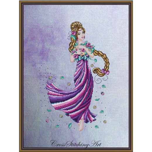 Cross Stitching Art - Rapunzel