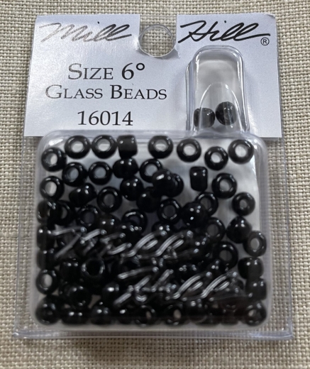 Mill Hill Pony Beads Size 6 - 16014 Black Ø 4 mm
