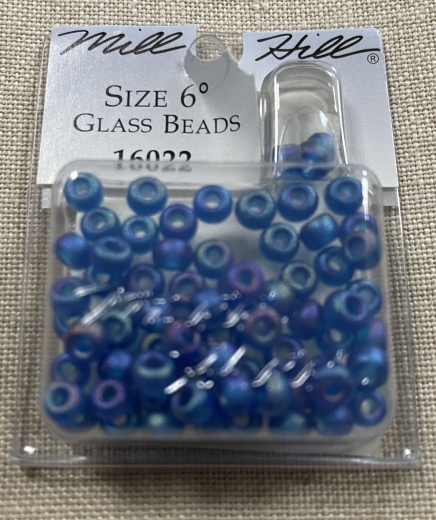 16022 Mill Hill Pony Beads Size 6 - Frosted Opal Capri Ø 4 mm