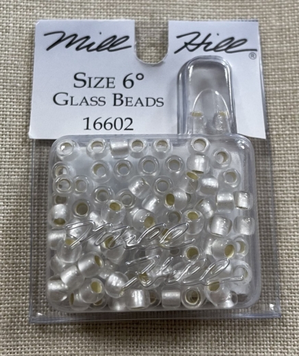 16602 Mill Hill Pony Beads Size 6 - Frosted Ice Ø 4 mm