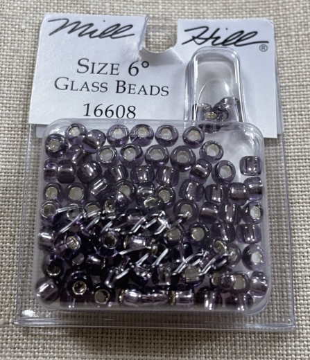 16608 Mill Hill Pony Beads Size 6 - Amethyst Ice Ø 4 mm