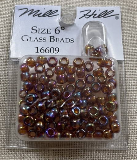 16609 Mill Hill Pony Beads Size 6 - Opal Smokey Topaz Ø 4 mm
