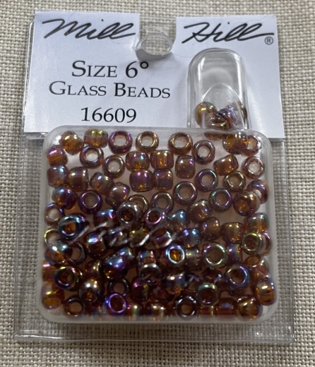 Mill Hill Pony Beads Size 6 - 16609 Opal Smokey Topaz Ø 4 mm