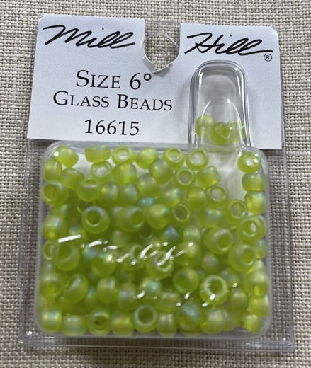 16615 Mill Hill Pony Beads Size 6 - Frosted Citrus Ø 4 mm