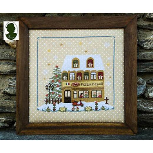 Sara Guermani - Christmas Avenue Pizzeria w/2 Buttons