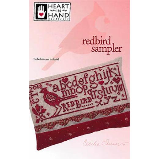 Heart In Hand Needleart - Redbird Sampler (w/emb)