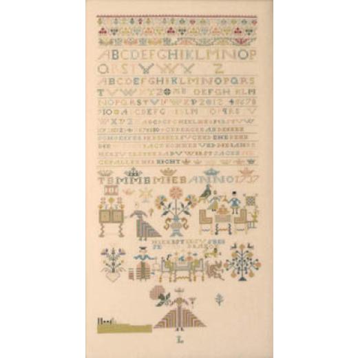 Queenstown Sampler Designs - German Saxon Band 1737 - Queenstown Sampler Designs (Stickvorlage)