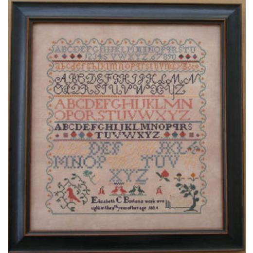 Queenstown Sampler Designs - Elizabeth Borton 1834