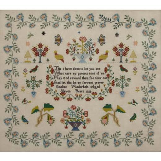 Queenstown Sampler Designs - Emeline Vanderbelt 1828