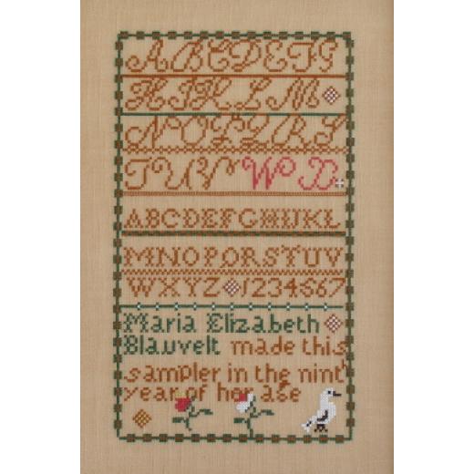Queenstown Sampler Designs - Maria E. Blauvelt c.1839