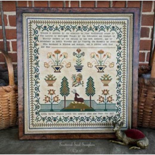 Scattered Seeds Samplers - Lydia Barnes Pidgeon 1827