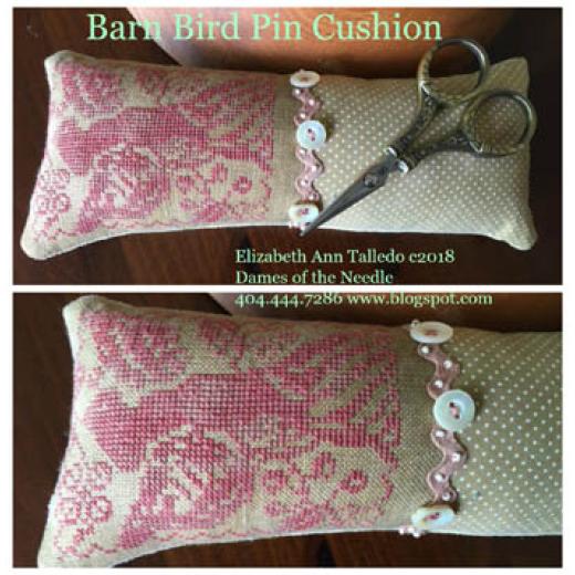 Dames of the Needle - Barn Bird Pin Cushion