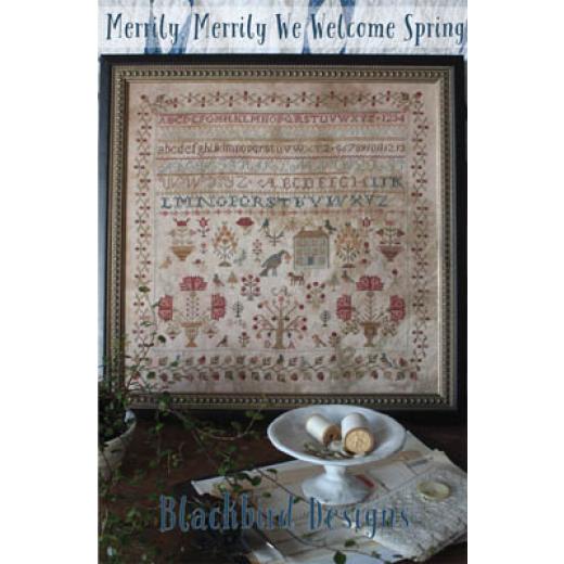 Stickvorlage Blackbird Designs - Merrily Merrily We Welcome Spring