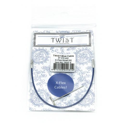 Seil Twist Blue 13 cm Small ChiaoGoo für austauschbare Rundstricknadeln