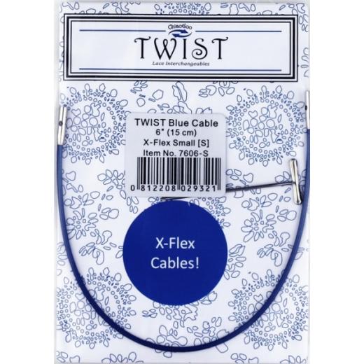 Seil Twist Blue 15 cm Small ChiaoGoo für austauschbare Rundstricknadeln