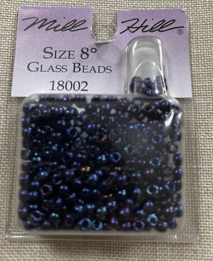 18002 Mill Hill Pony Beads Size 8 - Midnight Ø 3 mm