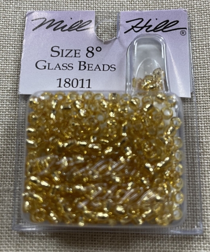18011 Mill Hill Pony Beads Size 8 - Victorian Gold Ø 3 mm