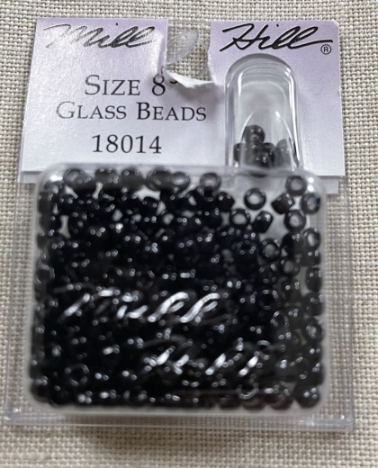 18014 Mill Hill Pony Beads Size 8 - Black Ø 3 mm