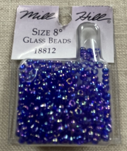 18812 Mill Hill Pony Beads Size 8 - Opal Periwinkle Ø 3 mm