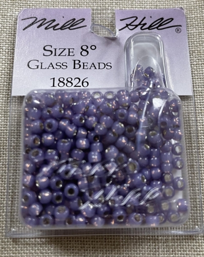 18826 Mill Hill Pony Beads Size 8 - Opal Hyacinth Ø 3 mm