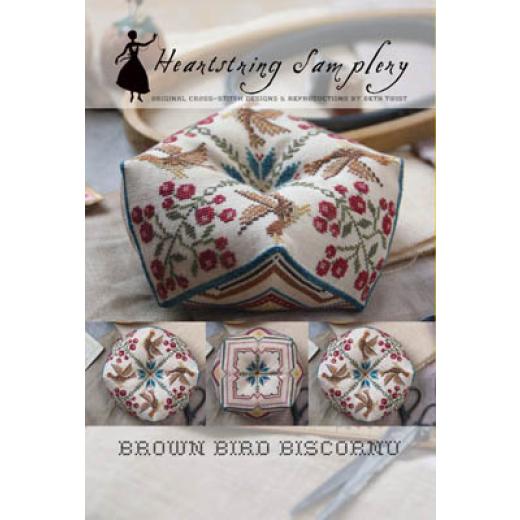Heartstring Samplery - Brown Bird Biscornu