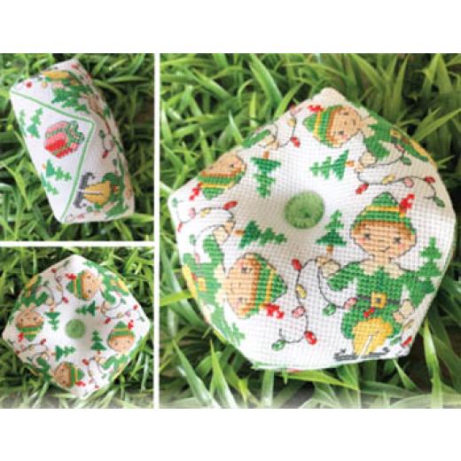 Tiny Modernist - Elf Biscornu December