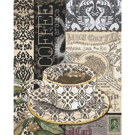 Leti Stitch Stickpackung - Lion Coffee B