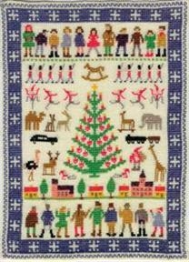 Fremme - Mustertuch Weihnachten (Stickpackung)