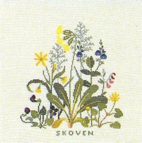 Fremme Stickpackung - Waldblumen 27x27 cm