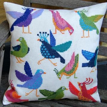 Haandarbejdets Fremme - Kissen Vögel