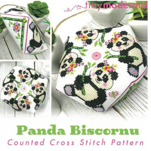 Tiny Modernist - Panda Biscornu (Stickvorlage)