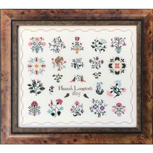 Queenstown Sampler Designs - Hannah Longstreth 1805