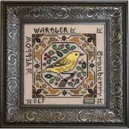 Tellin Emblem - Birdie & Berries - Yellow Warbler