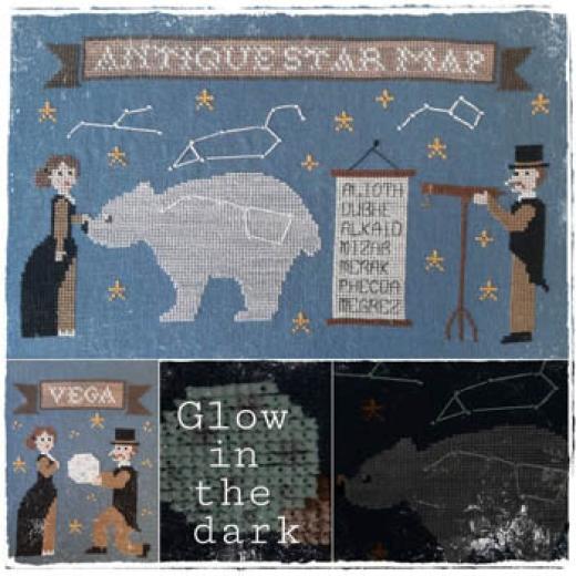 Fairy Wool In The Wood - Antique Star Map