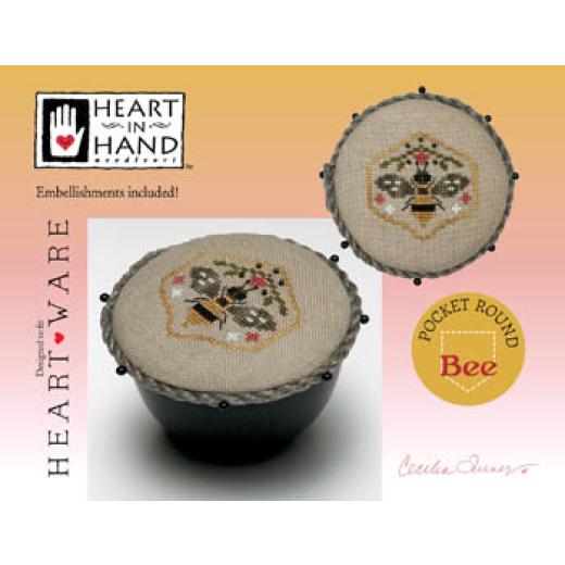 Heart In Hand Needleart - Pocket Round - Bee (w/emb)