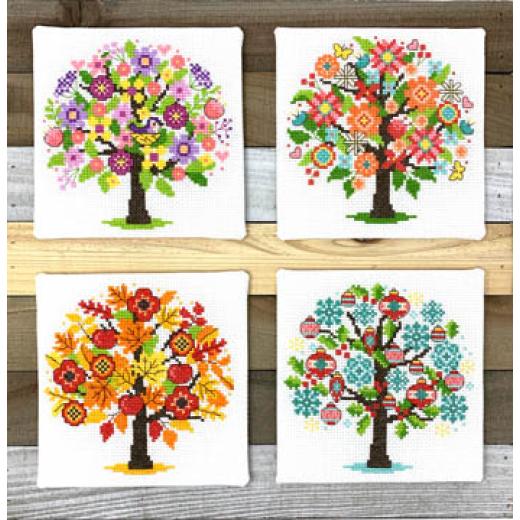 Tiny Modernist - Seasonal Trees (Stickvorlage)