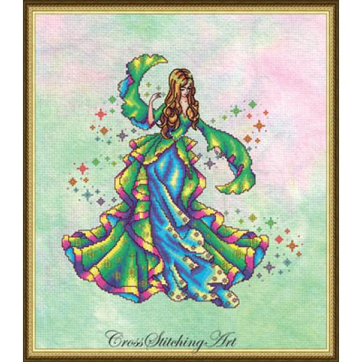 Cross Stitching Art - Iris, The Rainbow Maiden
