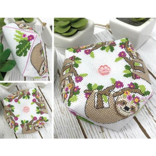 Tiny Modernist - Sloth Biscornu (Stickvorlage)