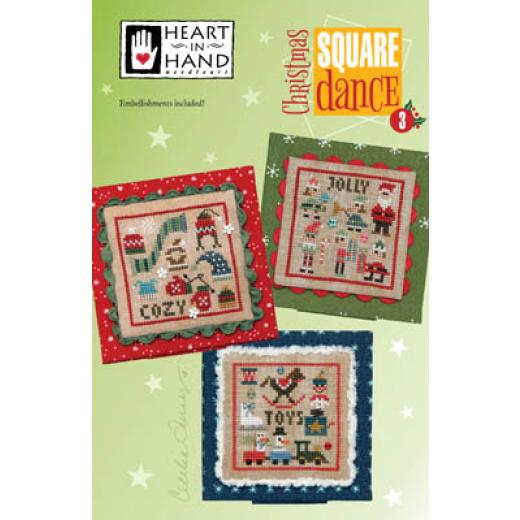 Heart In Hand Needleart - Christmas Square Dance 3 (w/emb)